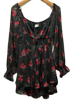 Ruffled Sleeve Mini Dress